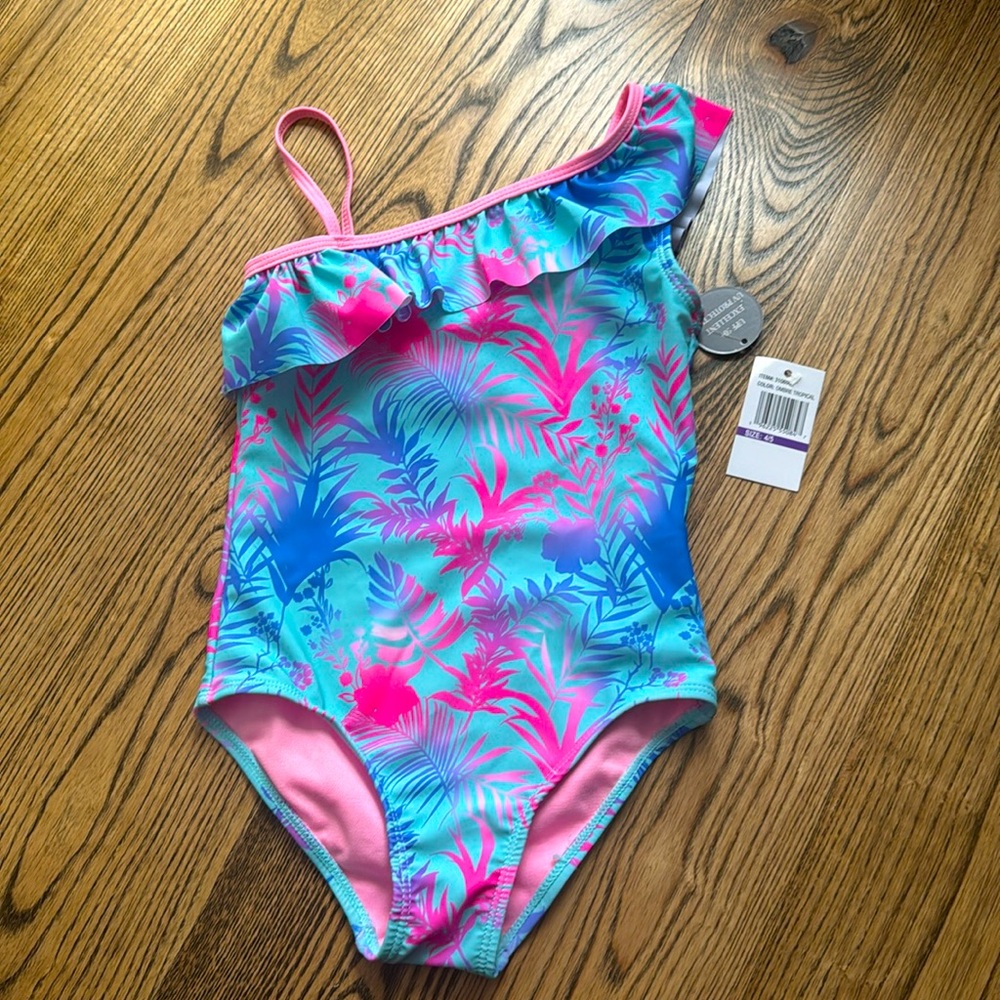 NWT Girls 4/5 one piece bathing suit